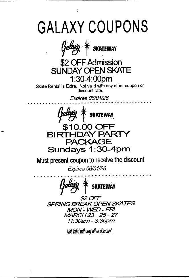 Galaxy Skateway Coupons